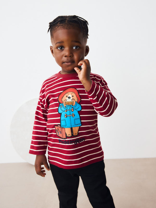 Red/Ecru Paddington Long Sleeve T-Shirt (12mths-8yrs)