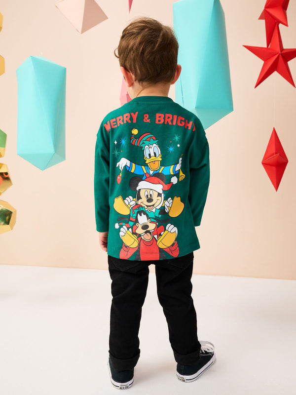 Dark Green Christmas Bluey Long Sleeve T-Shirt (3mths-8yrs)