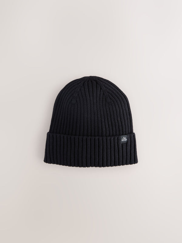 Black Knitted Beanie Hat (1-16yrs)