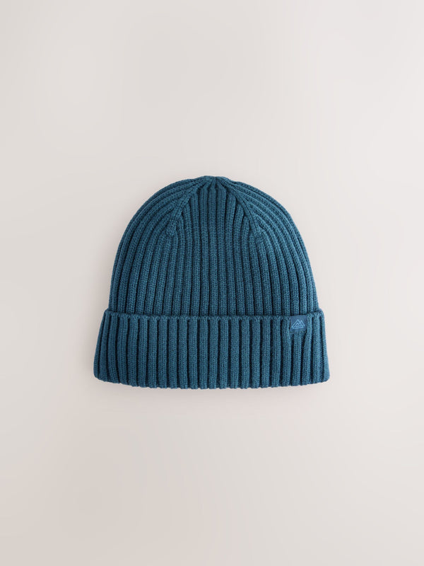 Petrol Blue Knitted Beanie Hat (1-16yrs)