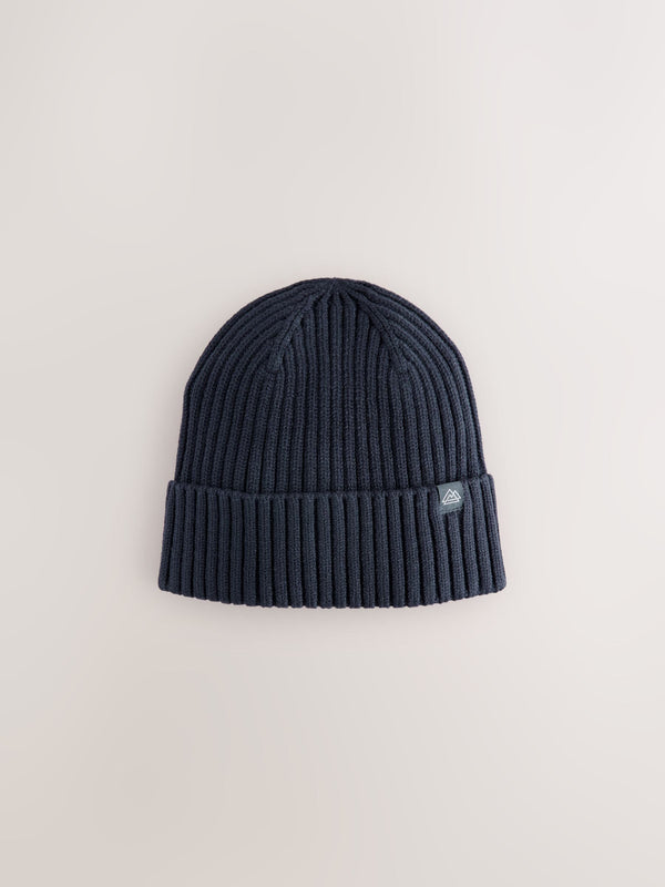 Navy Blue Knitted Beanie Hat (1-16yrs)