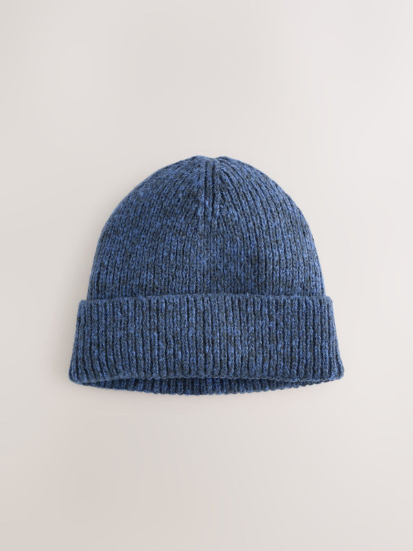 Blue Chunky Knit Beanie Hat (1-16yrs)