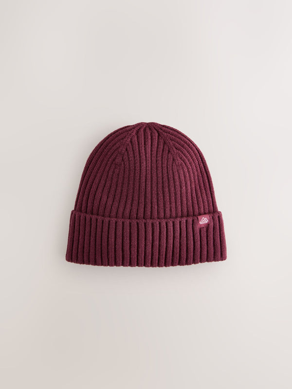 Burgundy Red Knitted Beanie Hat (1-16yrs)