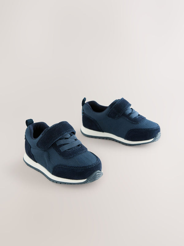 Navy Blue Touch Fastening First Walker Trainers