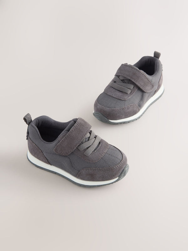 Grey Touch Fastening First Walker Trainers