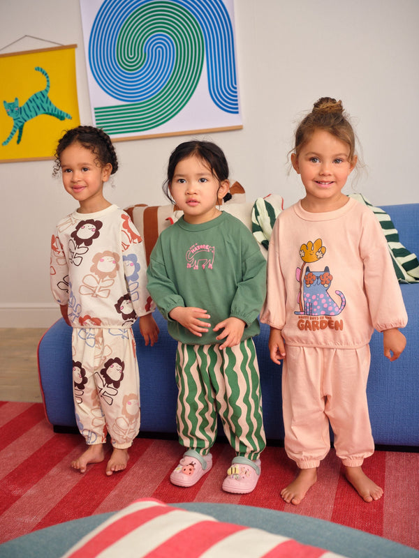 Pink/Green Character Print Joggers Pyjamas 3 Pack (9mths-10yrs)
