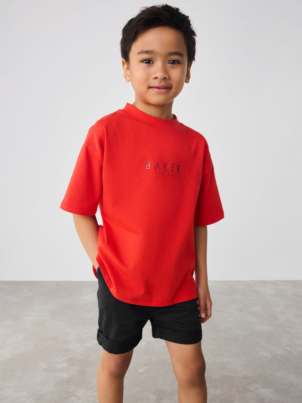 Baker by Ted Baker Oversized Back Print 100% Cotton T-Shirt