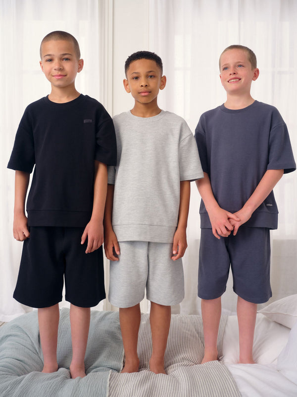 Black/Grey Short Pyjamas 3 Pack (3-16yrs)