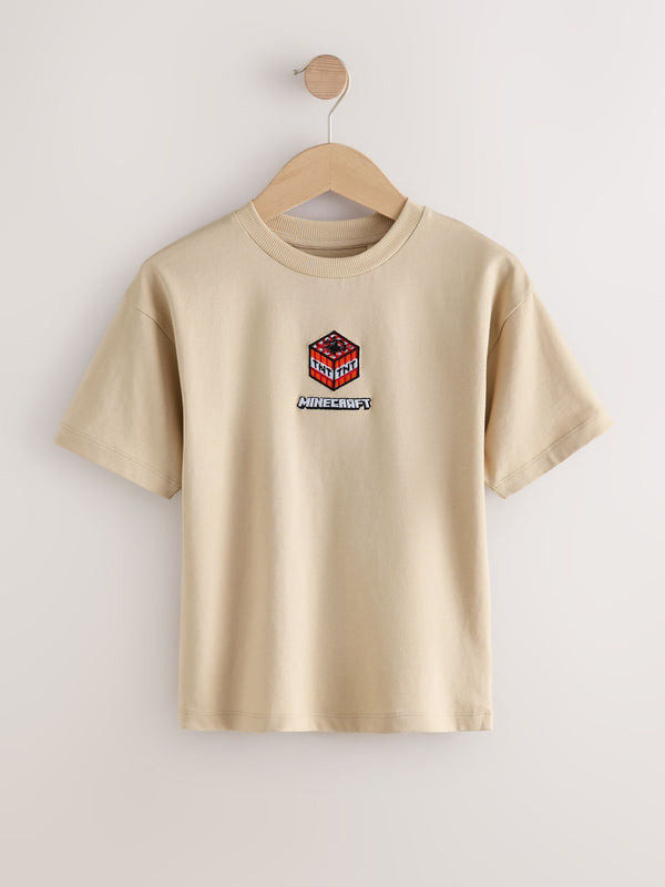 Stone Licensed Minecraft T-Shirt (3-16yrs)