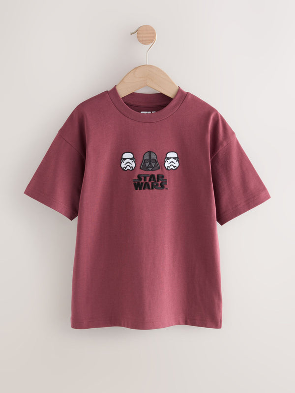 Berry Red Back Print Star Wars T-Shirt (3-16yrs)