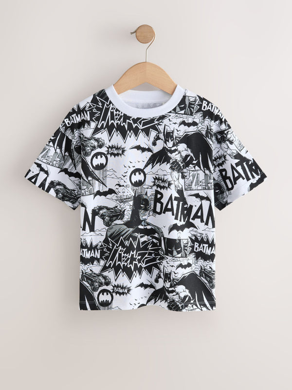 Black All-Over Print Batman Short Sleeve T-Shirt (3-16yrs)