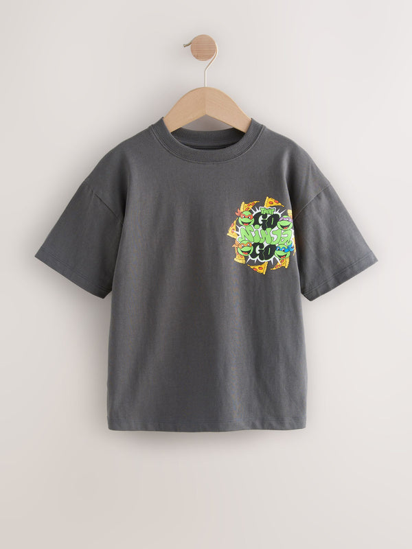 Charcoal Grey Teenage Mutant Ninja Turtles T-Shirt (3-16yrs)