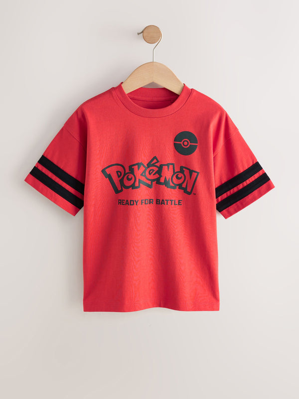 Red Pokémon License Short Sleeve T-Shirt (3-16yrs)