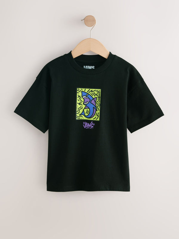 Black Jaws Short Sleeve T-Shirt (3-16yrs)