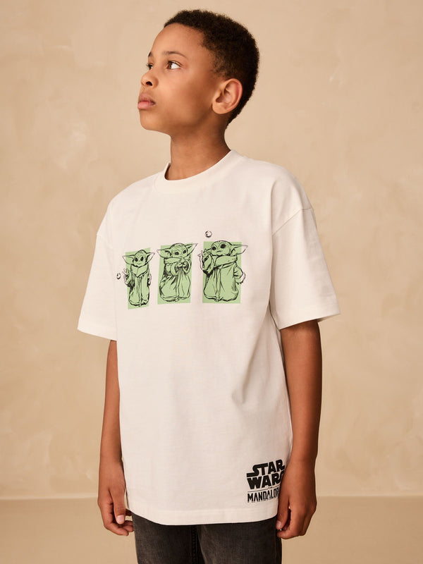 White Mandalorian Short Sleeve T-Shirt (3-16yrs)