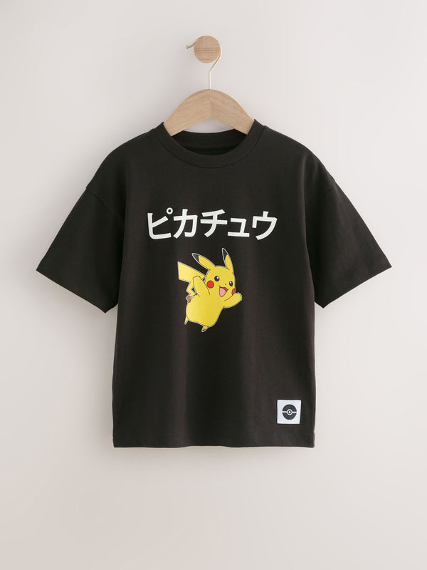 Black Pikachu Pokémon Short Sleeve T-Shirt (3-16yrs)