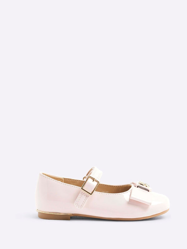 River Island Pink Bow Ballet Shoes