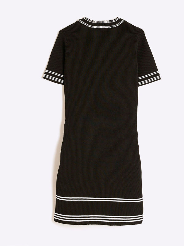 River Island Black Tipped Zip Martini Dress