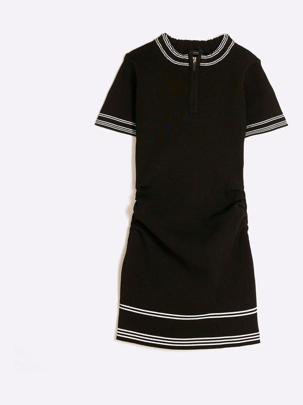 River Island Black Tipped Zip Martini Dress