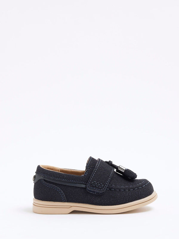 River Island Blue Suedette Tassel Loafers