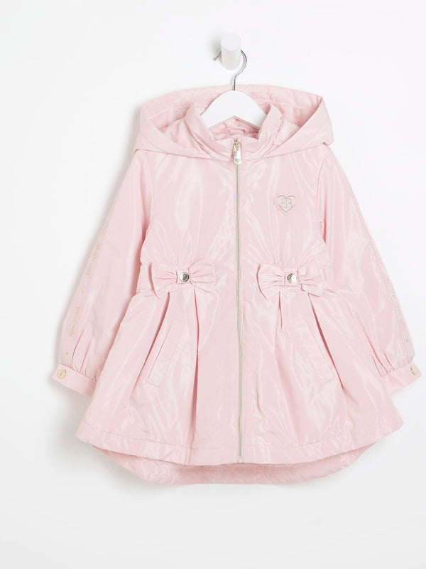 River Island Pink Cinched Frill Raincoat