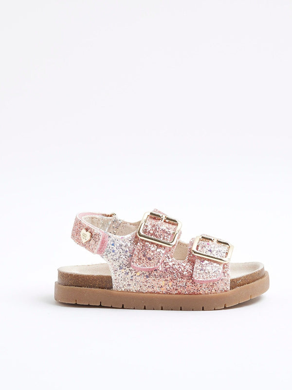 River Island Pink Glitter Ombre Sandals