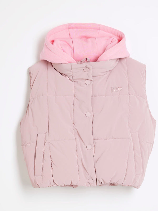 River Island Pink Short Gilet