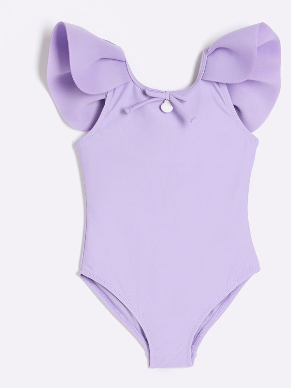River Island Lilac Girls Shell Charm Swimsuit