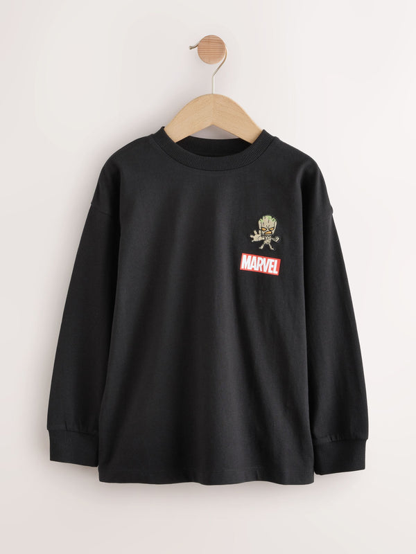 Black Guardians of the Galaxy Groot Long Sleeve T-Shirt (3-16yrs)