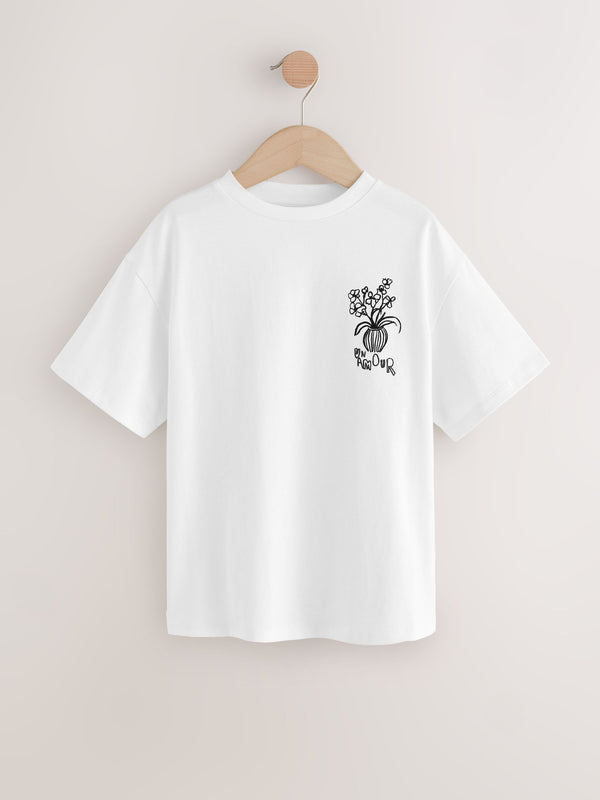 White Vase Graphic T-Shirt (3-16yrs)
