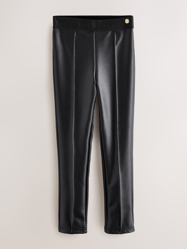 Baker by Ted Baker PU Black Leggings