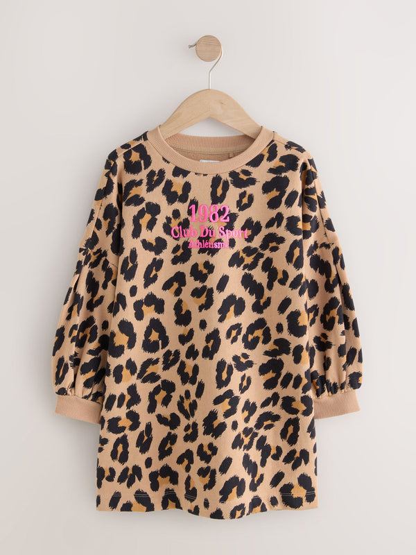 Animal Print Jumper Dress (3-16yrs)