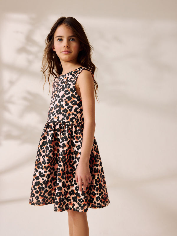 Animal Print Scuba Bow Dress (1.5-16yrs)