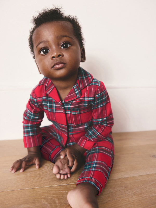 Red Tartan Matching Family Christmas baby Sleepsuit (0mths-3yrs)