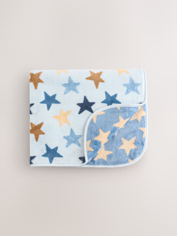 Blue Stars Fleece Baby Blanket