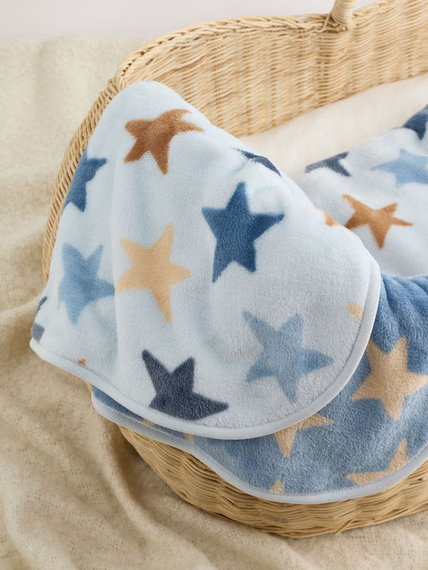 Blue Stars Fleece Baby Blanket