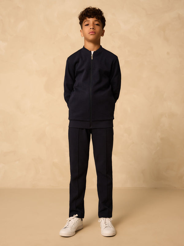 Navy Smart Jersey Bomber Jacket and Joggers Set (3-16yrs)