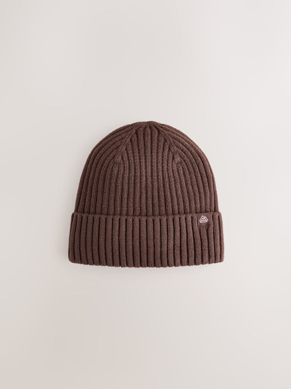 Chocolate Brown Knitted Beanie Hat (1-16yrs)
