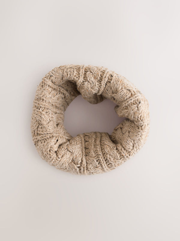 Neutral Cable Knit Snood (1-16yrs)