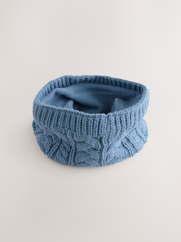 Blue Cable Knit Snood (1-16yrs)