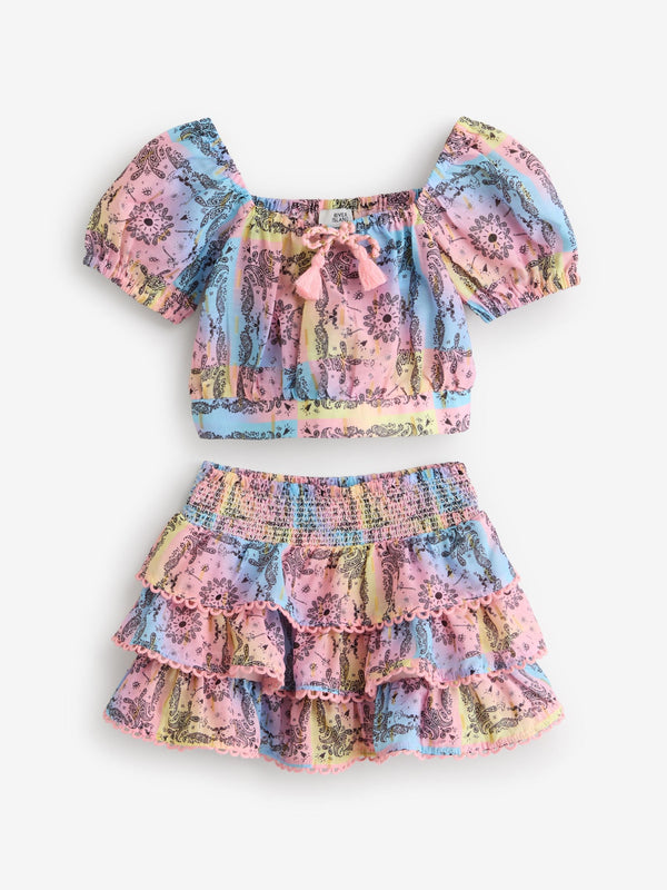 River Island Pink Ra-Ra Skirt Set