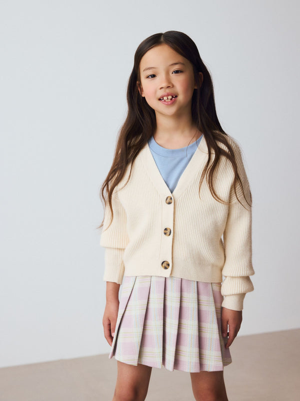 Pink Check Pleated Skirt (3-16yrs)