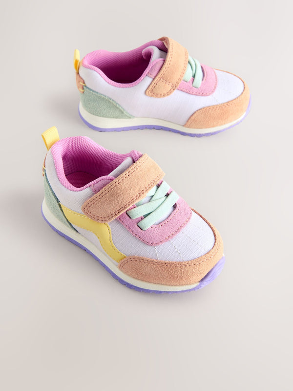 Multi Colourblock Standard Fit (F) First Walker Trainers