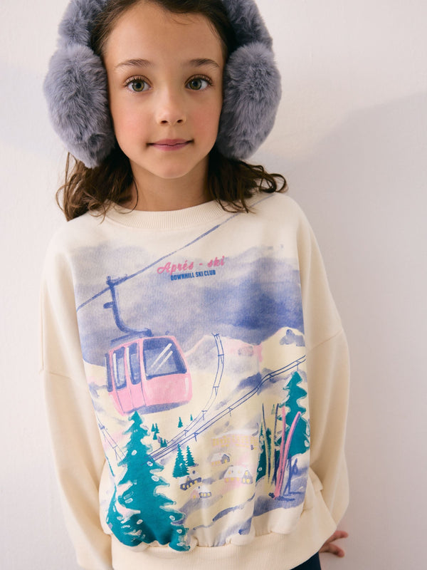 Ecru Aspen Long Sleeve Sweat Top (3-16yrs)