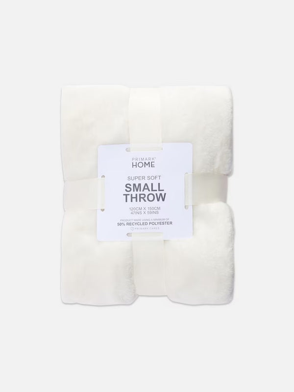 Primark cream fleece throw