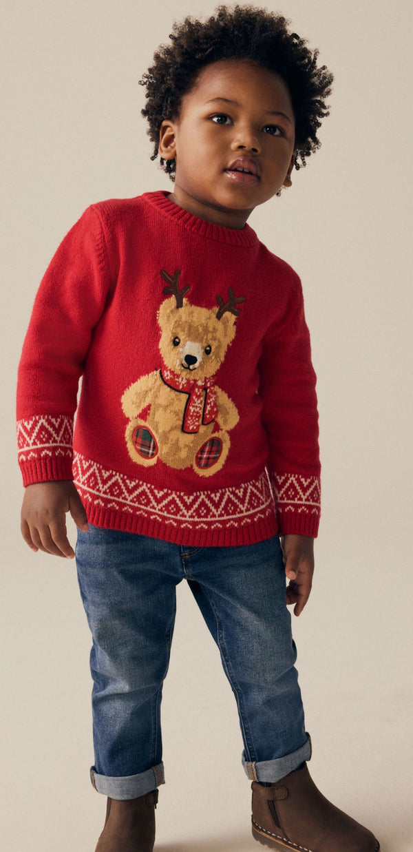 Red bear Christmas jumper