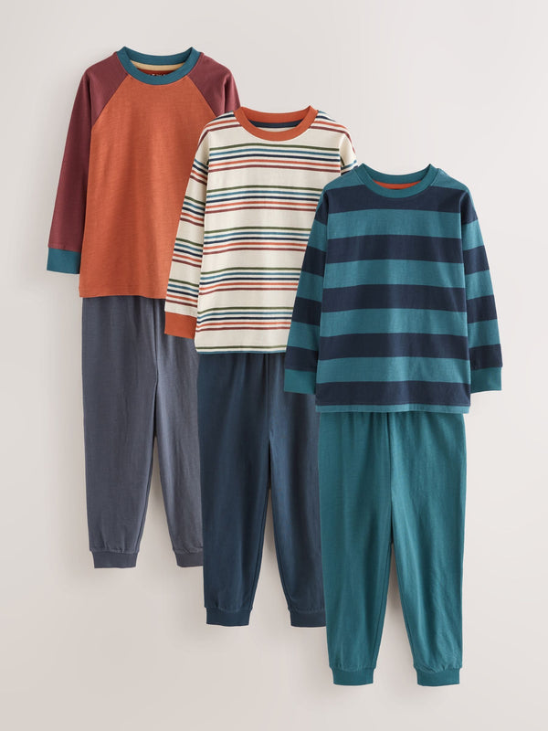 Multi Long Leg Pyjamas 3 Pack (3-16yrs)