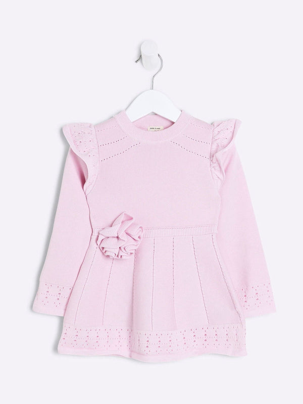 River Island Pink Girls Rose Flippy Dress