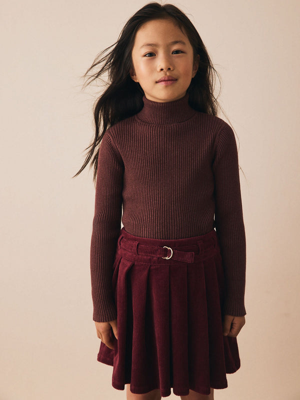 Chocolate Brown Roll Neck Knit Jumper (3-16yrs)