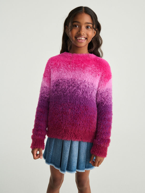Pink Fluffy Jumper (3-16yrs)